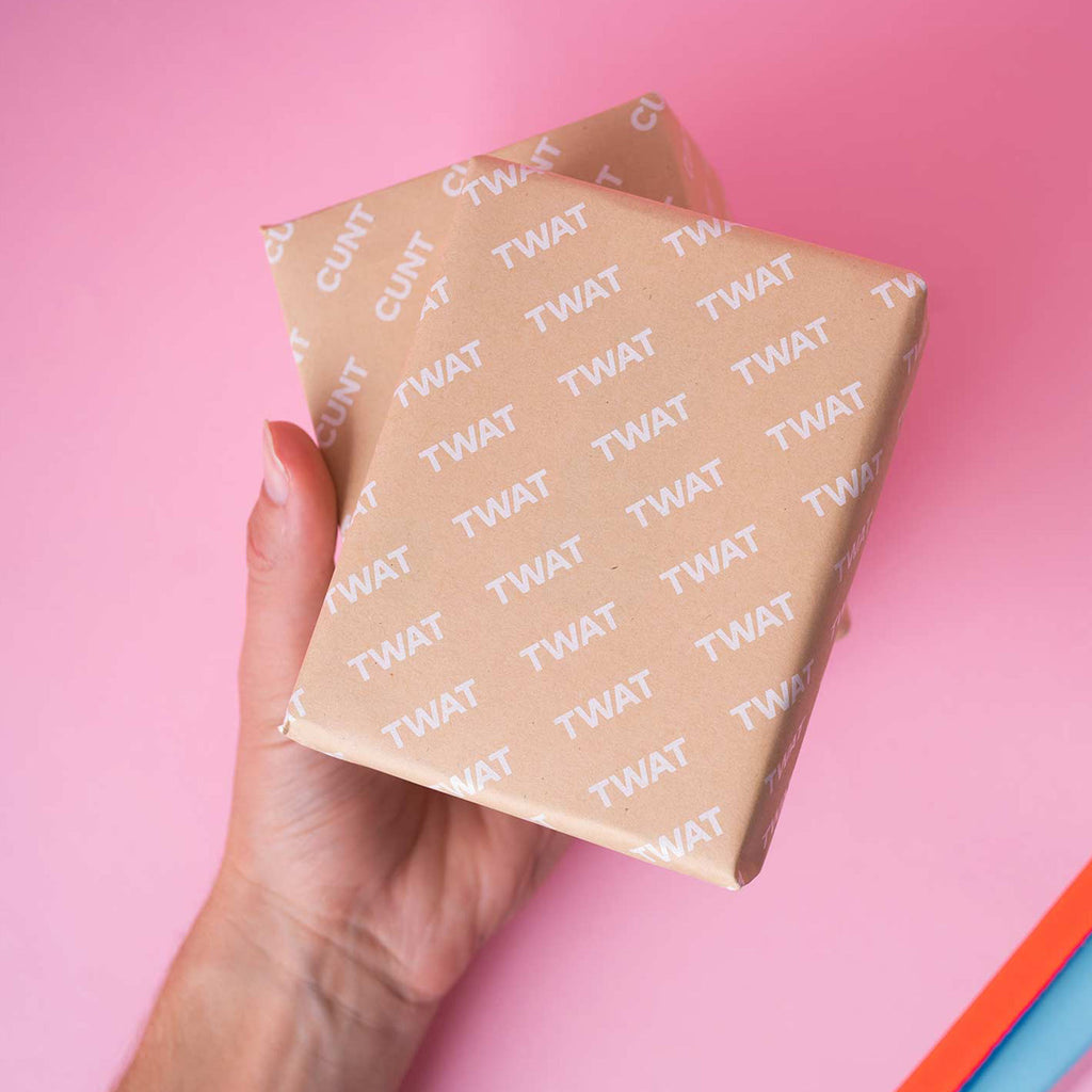 BitSweary Rude Cunt Twat Gift Wrapping Paper & Rude Cards